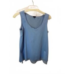 NEW 6 BY SIX women's mix media tank in sky blue